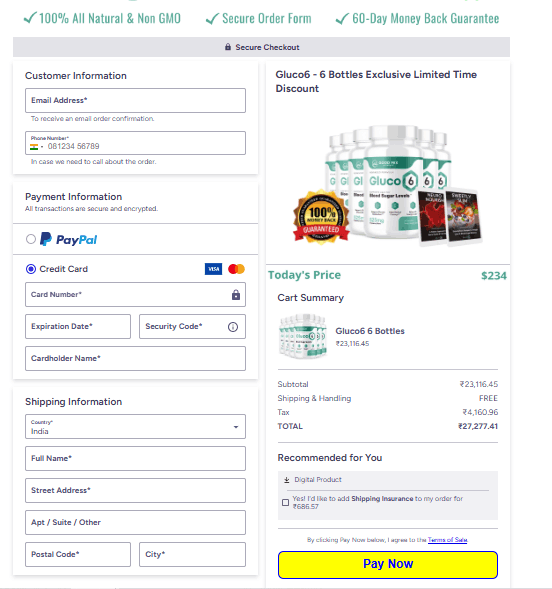 Gluco6-checkout-page